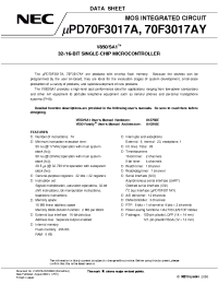 Datasheet UPD70F3017A производства NEC